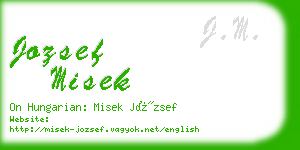 jozsef misek business card